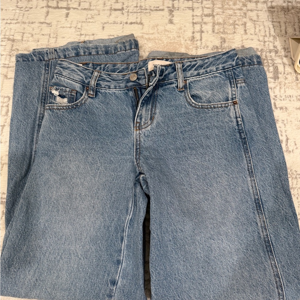 PacSun Women's Light Blue Straight Leg Jeans